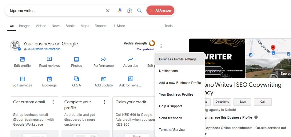 Step 1 of adding Users to your Google Business Profile